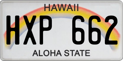 HI license plate HXP662