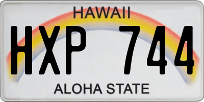 HI license plate HXP744