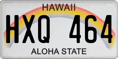 HI license plate HXQ464