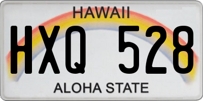 HI license plate HXQ528