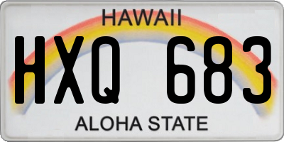 HI license plate HXQ683