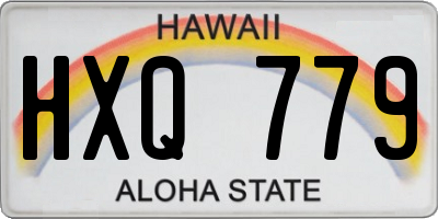 HI license plate HXQ779