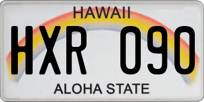 HI license plate HXR090