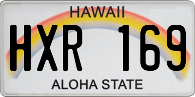 HI license plate HXR169