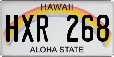 HI license plate HXR268