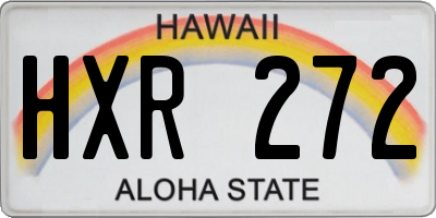 HI license plate HXR272