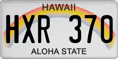 HI license plate HXR370