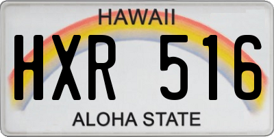 HI license plate HXR516