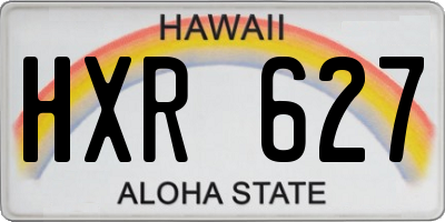 HI license plate HXR627