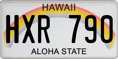 HI license plate HXR790
