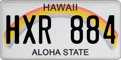 HI license plate HXR884