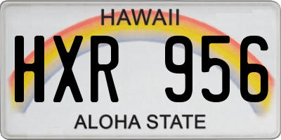 HI license plate HXR956