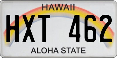 HI license plate HXT462
