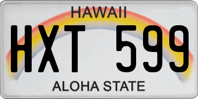 HI license plate HXT599