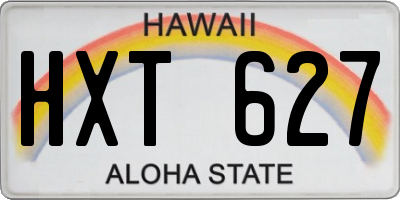 HI license plate HXT627