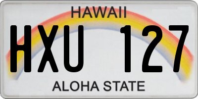 HI license plate HXU127