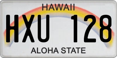 HI license plate HXU128