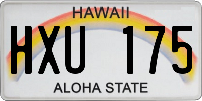HI license plate HXU175