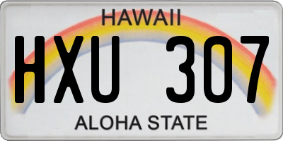 HI license plate HXU307