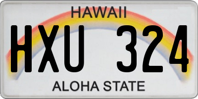 HI license plate HXU324