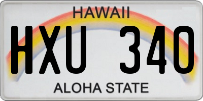 HI license plate HXU340