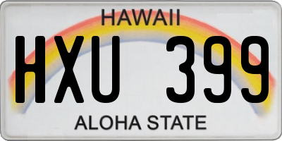 HI license plate HXU399