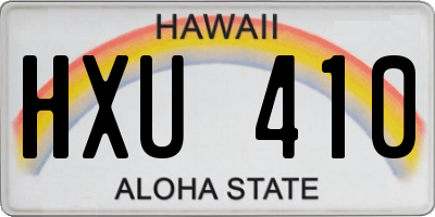 HI license plate HXU410