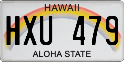 HI license plate HXU479