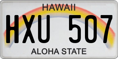 HI license plate HXU507