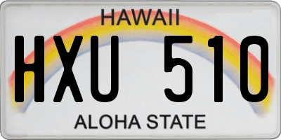 HI license plate HXU510