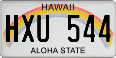 HI license plate HXU544