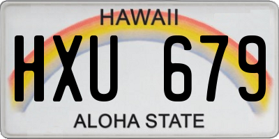 HI license plate HXU679