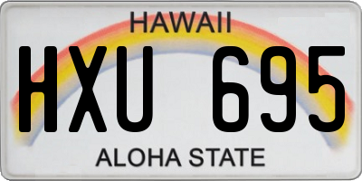 HI license plate HXU695