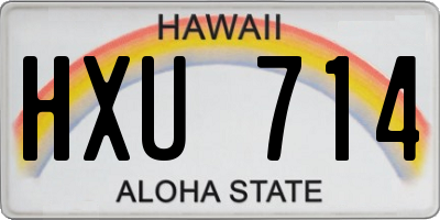 HI license plate HXU714