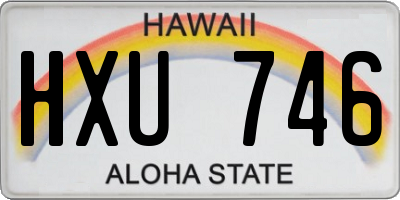 HI license plate HXU746