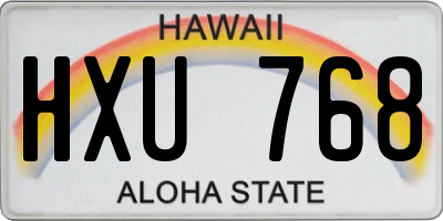 HI license plate HXU768