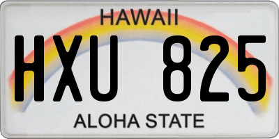 HI license plate HXU825