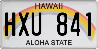HI license plate HXU841