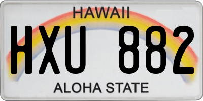 HI license plate HXU882