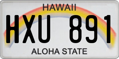 HI license plate HXU891