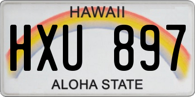 HI license plate HXU897