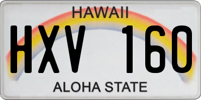 HI license plate HXV160