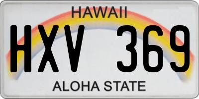HI license plate HXV369