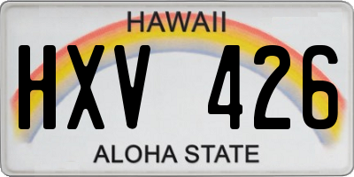 HI license plate HXV426