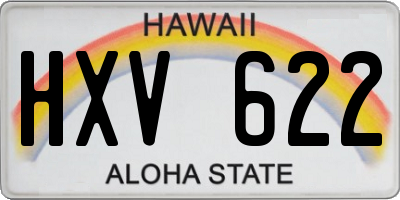 HI license plate HXV622