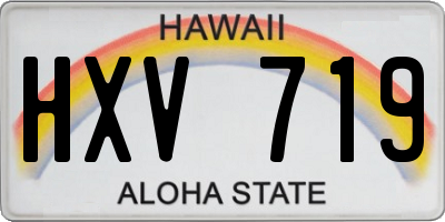 HI license plate HXV719