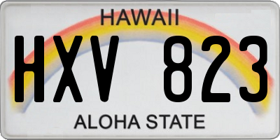 HI license plate HXV823
