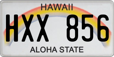 HI license plate HXX856
