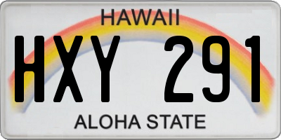 HI license plate HXY291