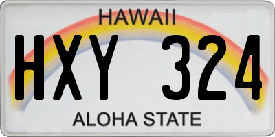 HI license plate HXY324